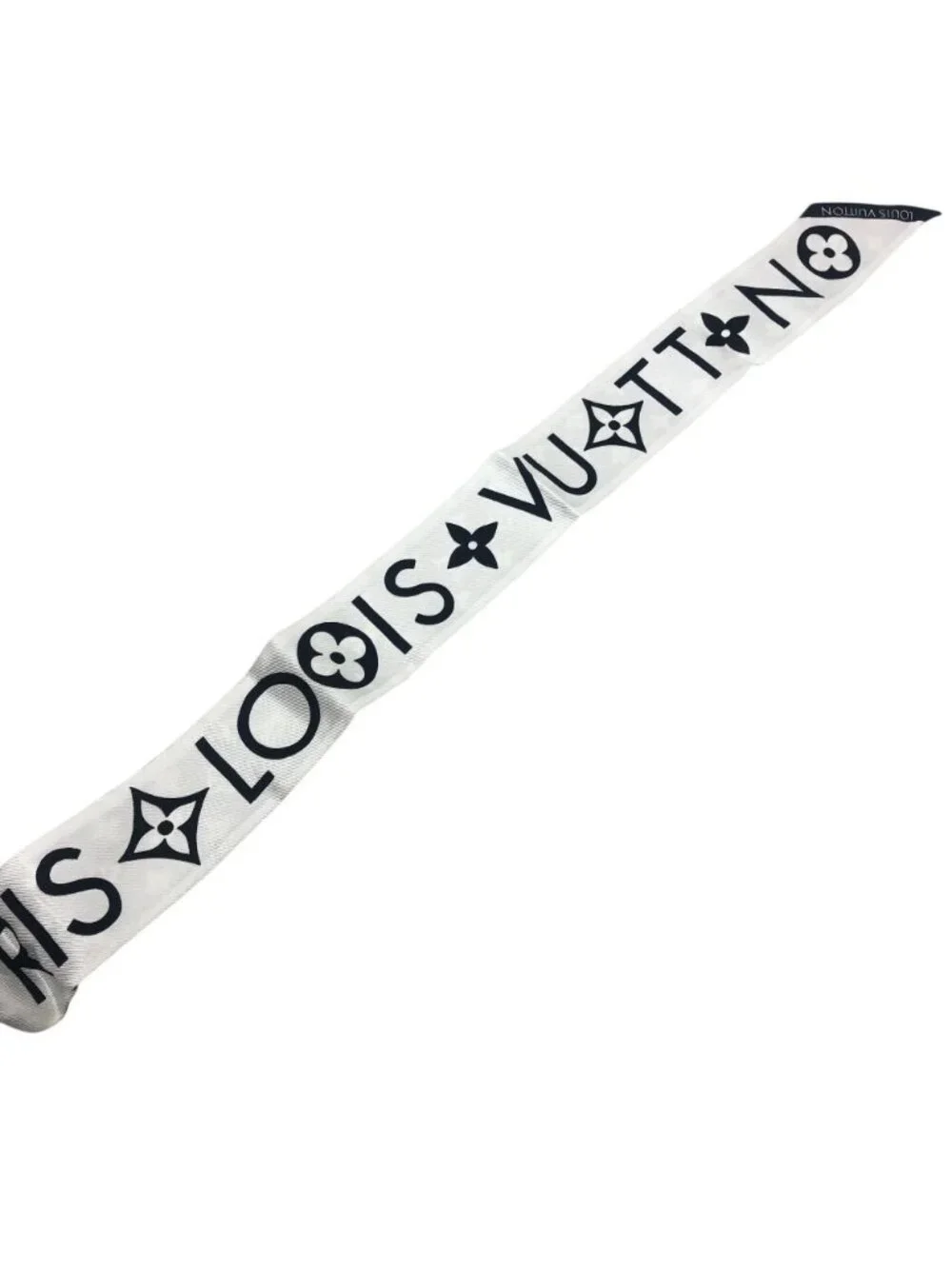 Louis Vuitton Scarf Bandeau BB Monogram Infinity Silk Black White